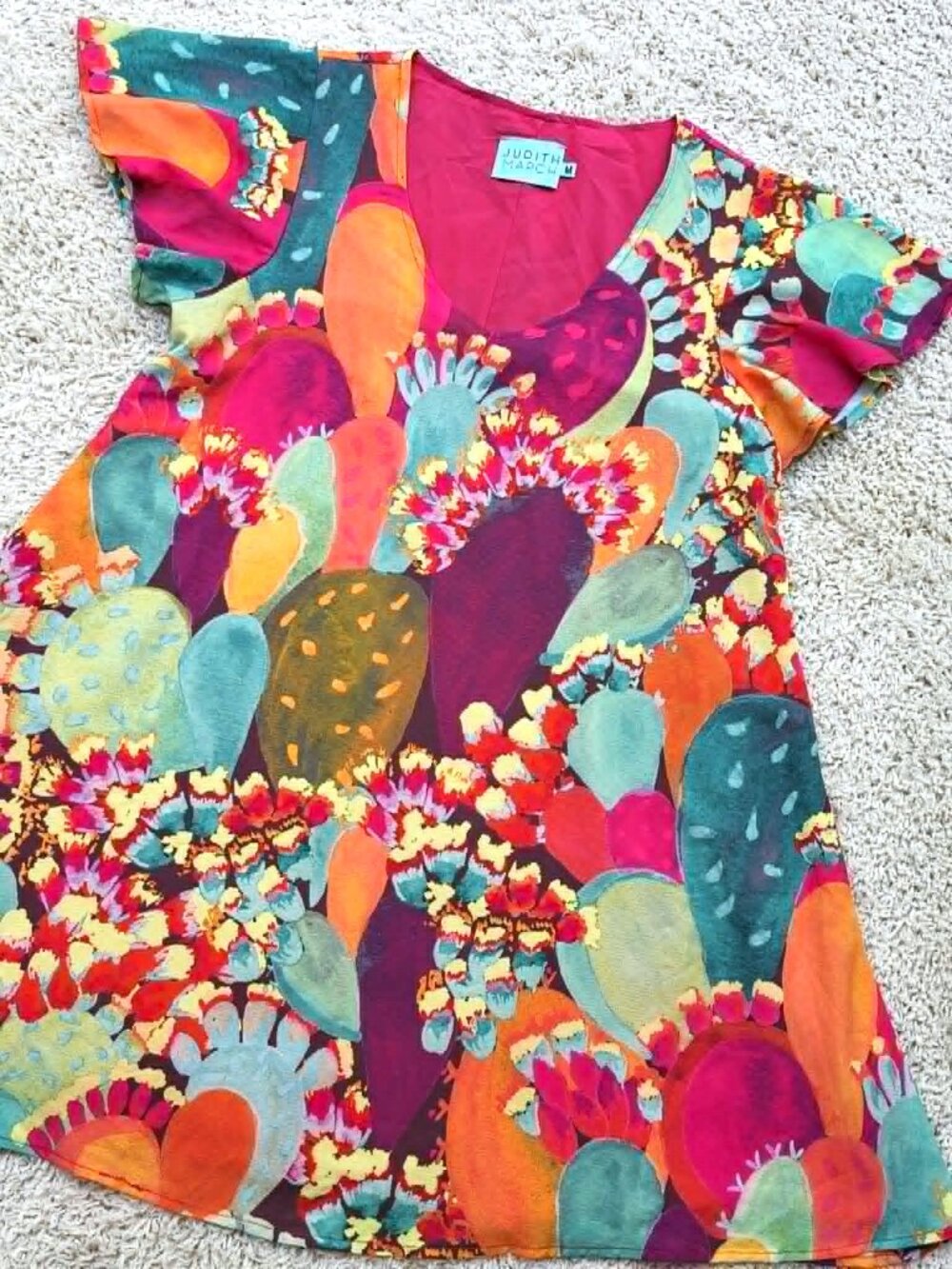 Judith March Dress. Colorful Floral Pattern. Size M. - Picture 6 of 10